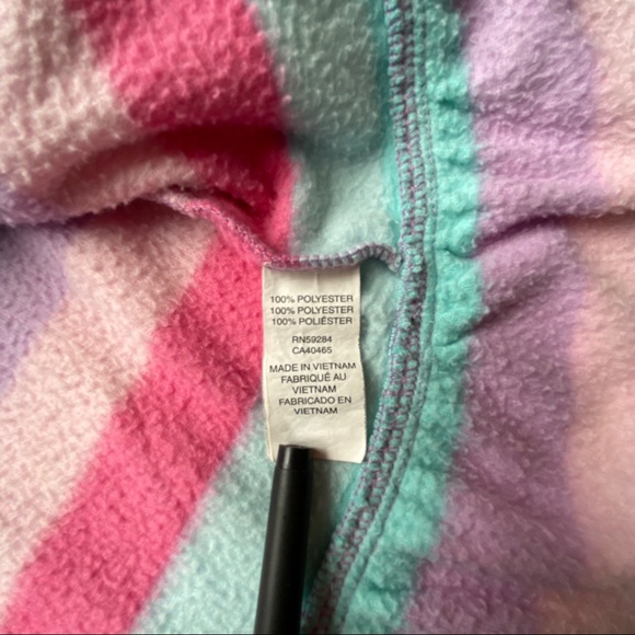 Childrens Place Girls Fleece Multi-Stripe Full Front Zip-up Hoodie - Picture 6 of 16